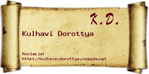 Kulhavi Dorottya névjegykártya