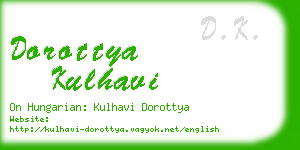 dorottya kulhavi business card